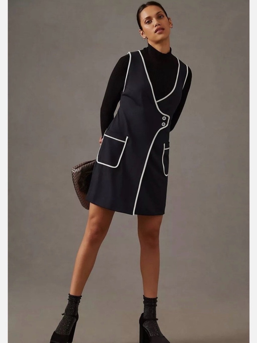 NWT Maeve Anthropologie Pinafore Wrap Jumper Overall Dress